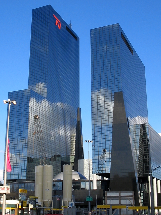 The Delftse Poort (Nationale Nederlanden) building near the Central Station in Rotterdam