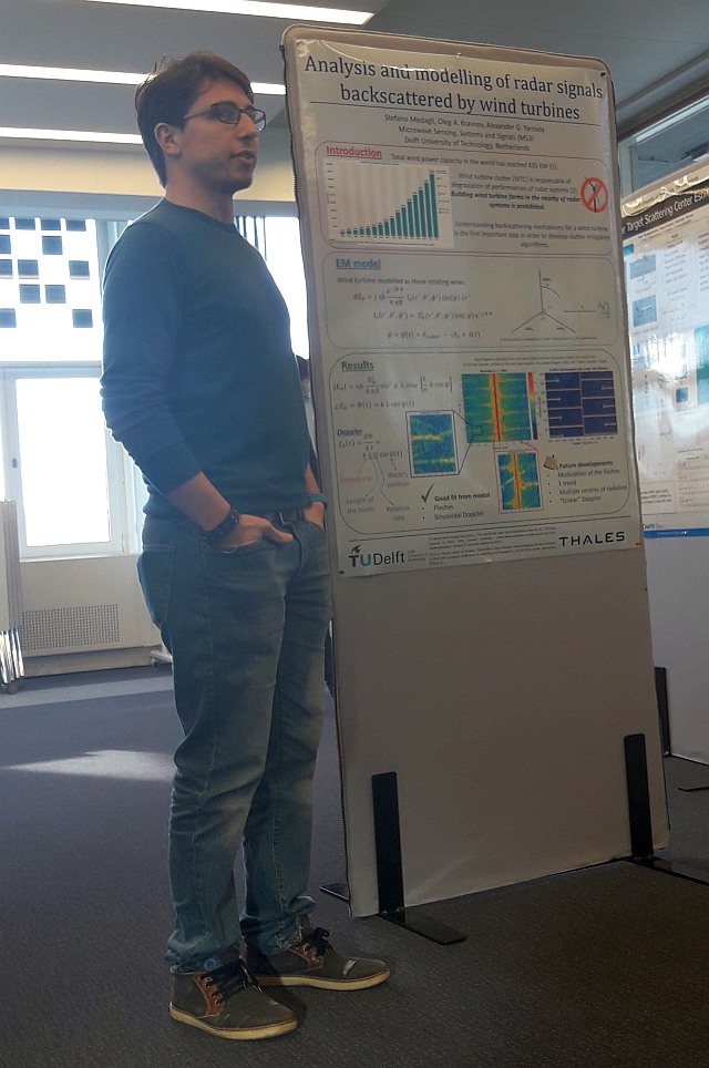Stefano presents his poster